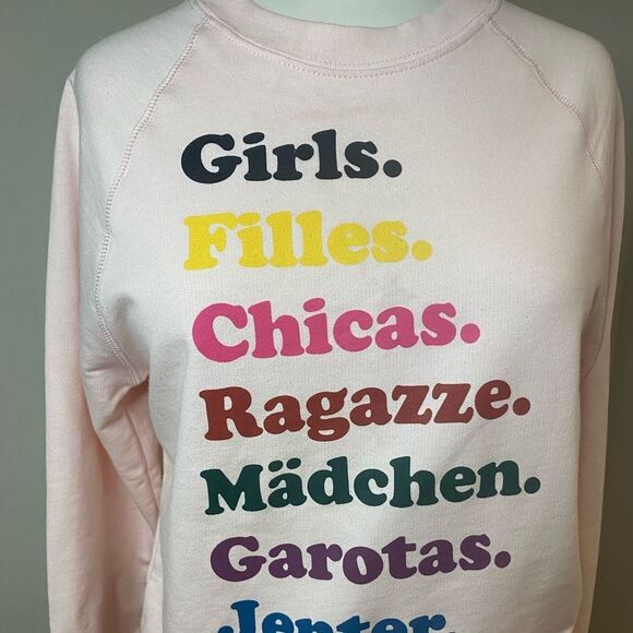 J. Crew Pink Pullover Sweatshirt French Terry Size Small - Picture 3 of 10